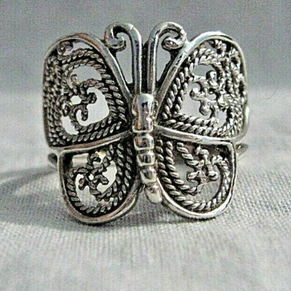 Jewelry - Sterling Silver Butterfly Ring